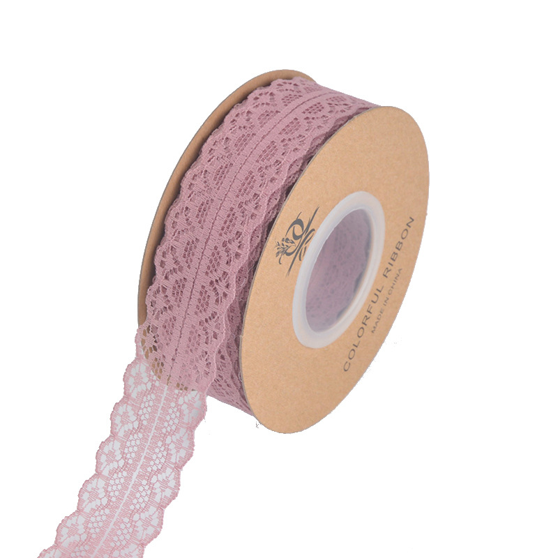 Fibra color 3cm flor pastel caja de regalo mano hecho a mano DIY tocado cinta de encaje arco cinta al por mayor