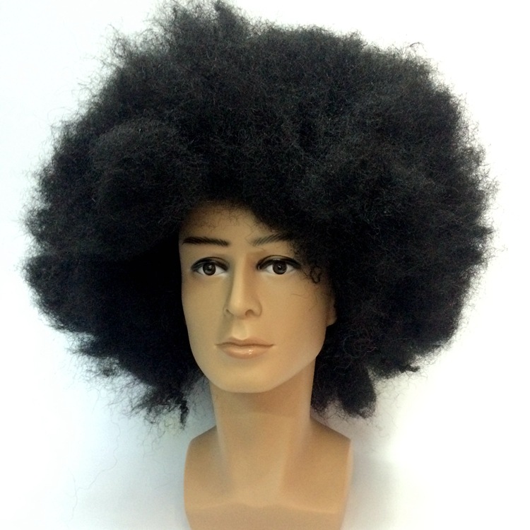 Black 230g explosive exaggerated black celebrity wig manufacturer customizes and sells all kinds of inflated wigs directly detail image 3