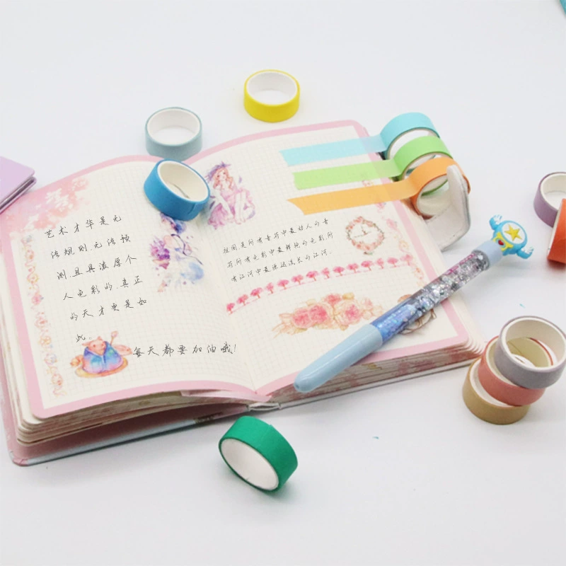 胶 纸 纸 讫 讫 讫 讫 set handbook decorative sticker cutter DIY macaron color gift sticker