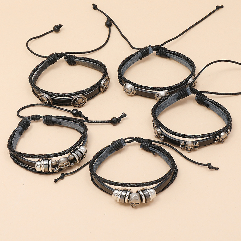 new   handmade beaded leather bracelet