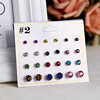 Fashionable earrings from pearl, set, European style, 12 pair, wholesale