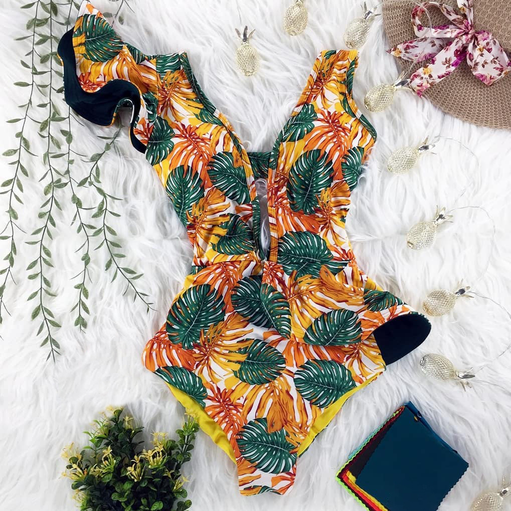 Flounce Sleeve Sleeve Type Polyester Fabric Type Women's Elegant Ditsy Floral 1 Piece One Piece