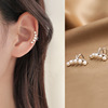 Earrings from pearl, silver 925 sample, simple and elegant design, no pierced ears, internet celebrity