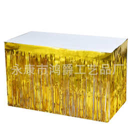 桌围274*74CM  节日派对装饰桌帘 婚庆婚礼桌围台裙装饰桌帘节庆