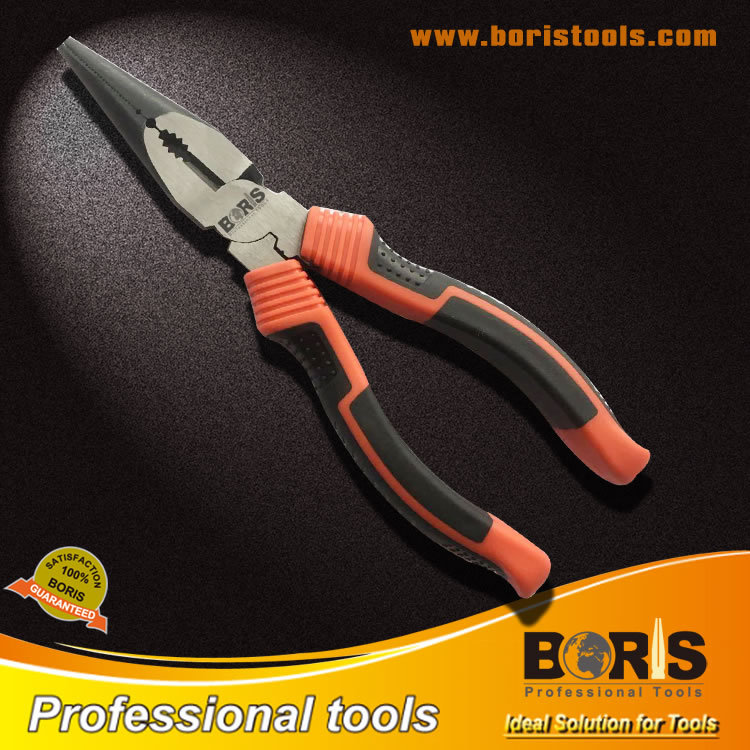 Pliers major Produce Manufactor Chrome vanadium steel Needle-nose pliers Effort pliers soft comfortable Double color Handle quality