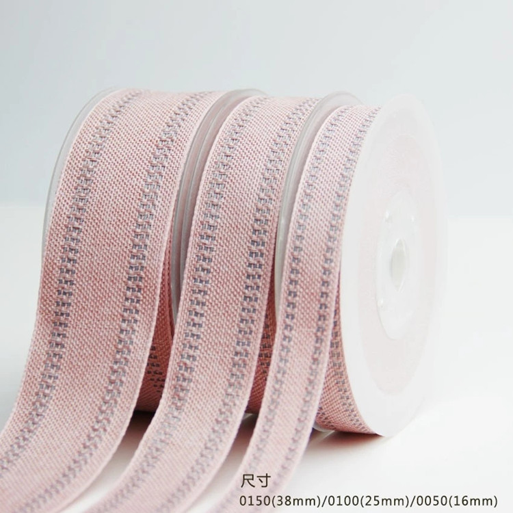 现货 跨境5色韩国风仿棉麻跳点涤纶带 服装鞋帽 礼盒装饰包装丝带