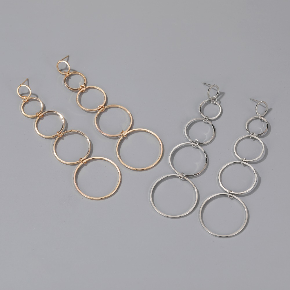 Simple Style Geometric Plating Alloy No Inlaid Earrings display picture 5