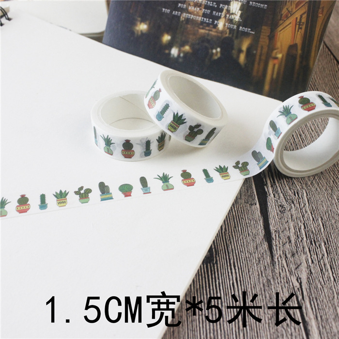 Animal y planta diario cinta lindo diario pegatinas y cinta de papel color material fresco chica corazón di Decoración