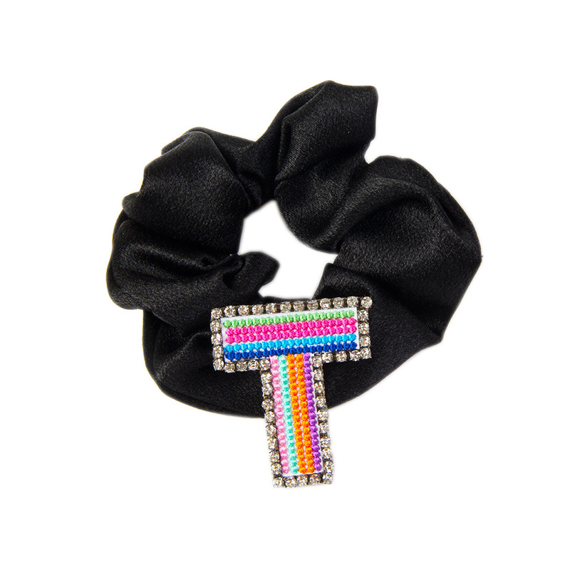 Women's Simple Style Letter Embroidery Rhinestone Hair Tie display picture 2