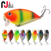 2Pcs Shallow Diving Crankbaits 55mm/6.6g Hard Places Fishing Lure Tiny Lip Crank Baits