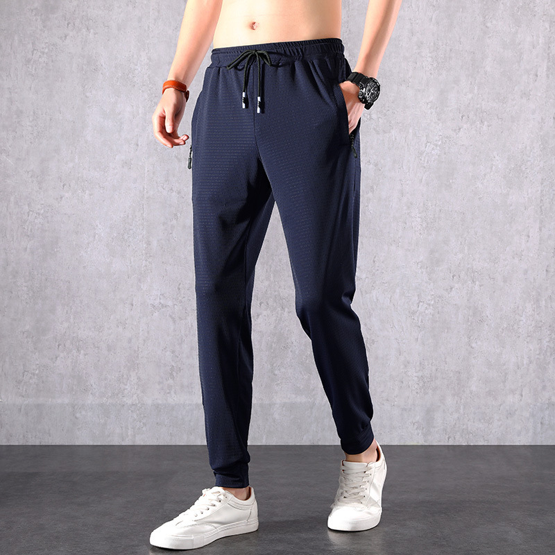 Sommerklimatisierte, leichte, lässige, elastische Sporthose für Herren, schnell trocknend, lockere Passform in Übergröße_voghion.com