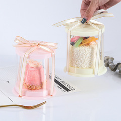ins Internet celebrity round cake box transparent 2-inch mousse dessert pastry box French French sweet baking cake box