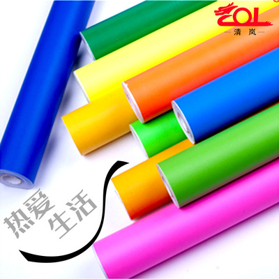1.22×50m光面PVC即时贴广告刻字墙贴墙纸壁纸纯色加厚自粘防水