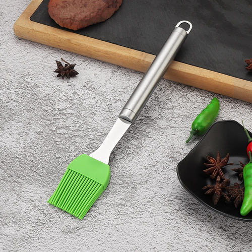 Stainless steel removable silicone oil brush sweeper barbecue seasoning brush oil brush barbecue barbecue brush kitchen tools