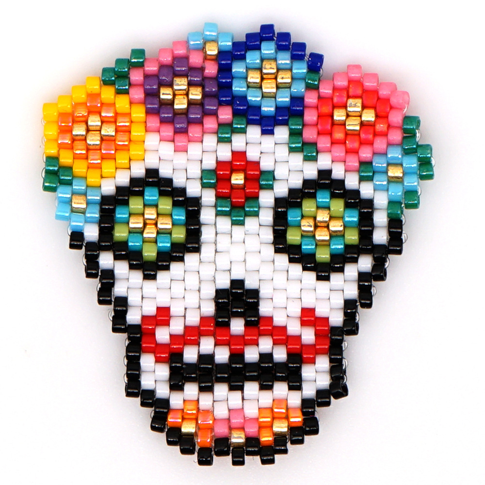 Nuevas Joyas Miyuki Mizhu Tejido Estilo Étnico Patrón De Calavera Totem Religioso Accesorios display picture 12