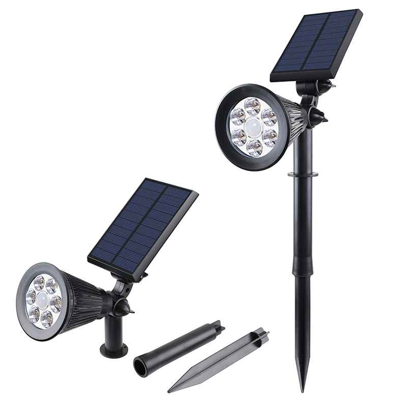 新款太阳能户外庭院灯 LED景观射灯 插地草坪灯 圆形插地灯