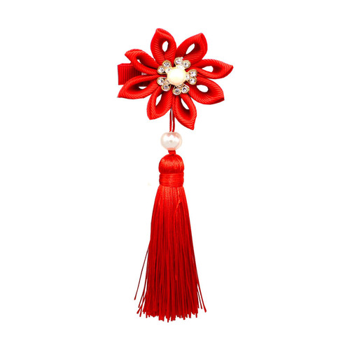chinese hanfu hair accessory for girls Chinese Hanfu costume ancient headdress ancient long ribbon hairpin pure Chinese hand made ancient tassel walking Butterfly Hair Ornament