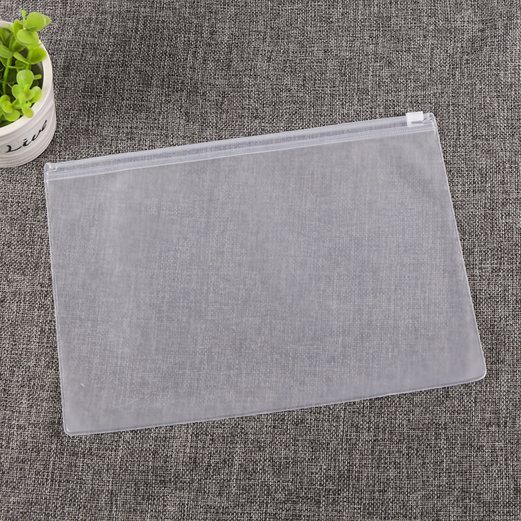 定 制PVC磨砂无齿拉链袋平口拉链袋子