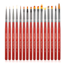 新款多功能美甲笔精致木杆美甲笔拉线笔彩绘笔晕染笔指甲笔刷