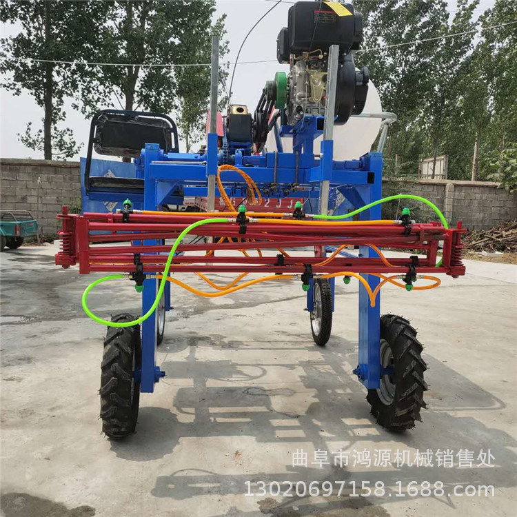 液压升降三轮打药机 自走式四轮打药机 四轮高架农作物打药喷雾器