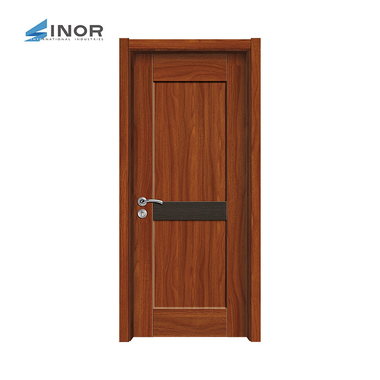 Puerta de ingeniería de apartamentos de hotel puerta de madera ecológica sin pintura puerta interior sin pintura tablero de múltiples capas marco de la puerta de cristal de carbono