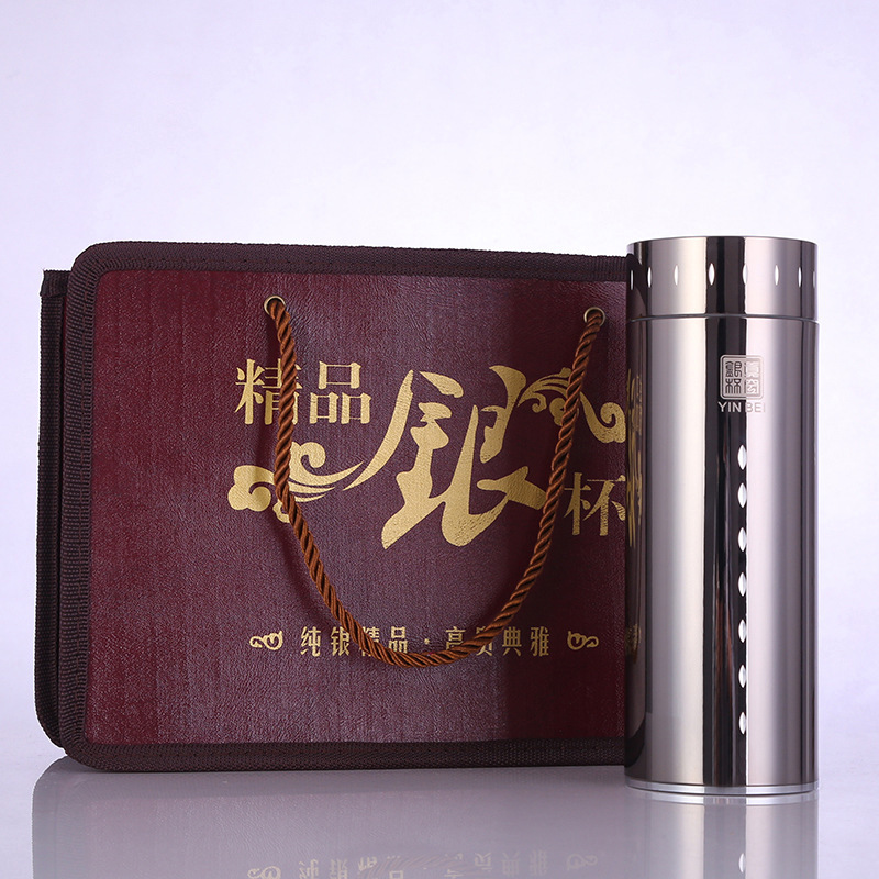 厂家定制logo 精品银杯高档皮革礼品袋 皮革手提袋 礼品手提袋