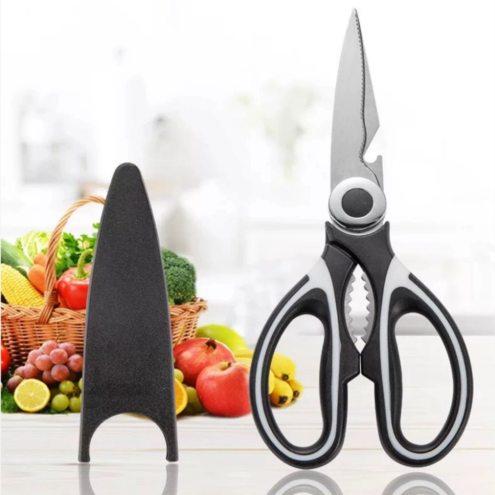 Бытовые ножницы из нержавеющей стали Многофункциональные кухонные ножницы крепкие ножницы для куриных костей ножницы для дополнительной еды ножницы для барбекю технология