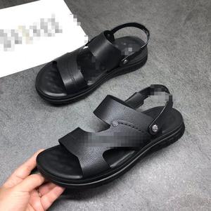 ស្បែកជើងបុរស Men Casual Sandals Top Layer Cowhide Soft Bottom Shoes PZ794340