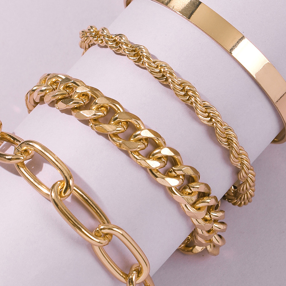 Fashion New Women's Bracelet Alloy Thick Bracelet Fashion Gold Bracelet Nihaojewelry display picture 10