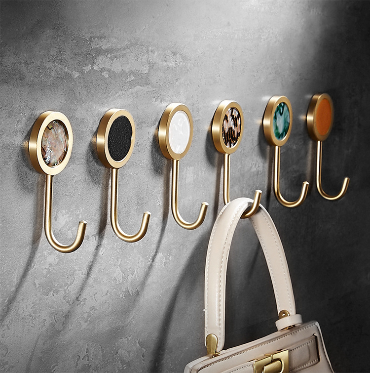 彩色贝壳装饰艺术衣钩单钩排钩门后玄关衣钩钥匙扣抽屉拉扣undefined