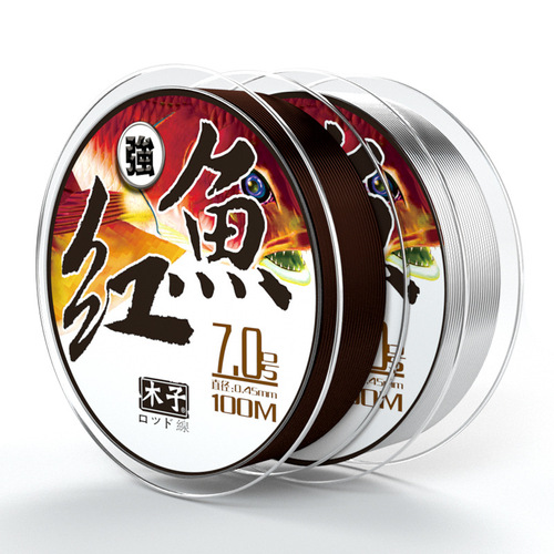 木子100米红鱼尼龙线台钓海钓 路亚子线主线透明尼龙鱼线渔具批发