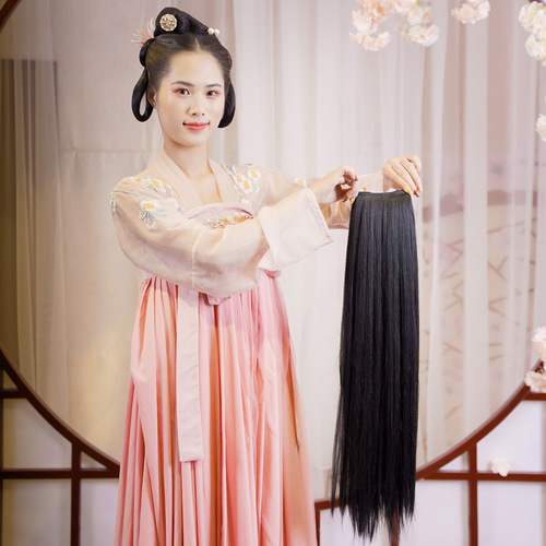 Ancient Hanfu wig corn beard micro curve hair row studio shooting wig ancient wig girl