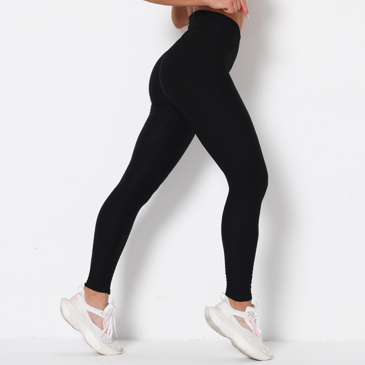 Peach Hip Striped Tight Elastic Quick-Drying Sports Pants NSNS11014