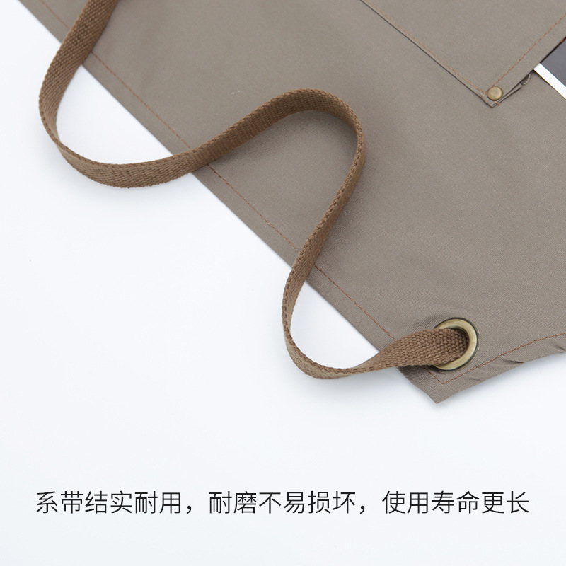 Estilo coreano moda logotipo personalizado impresión delantal hombres y mujeres barista estilista cocina limpieza del hogar ropa de trabajo