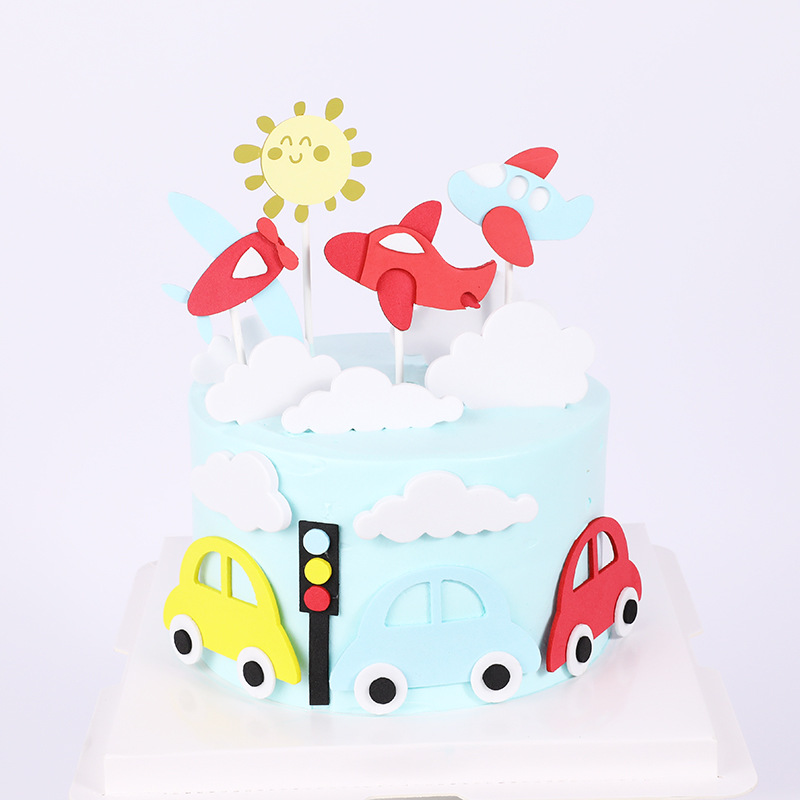 Children's Day Birthday Sun Car Plastic Party Cake Decorating Supplies display picture 1