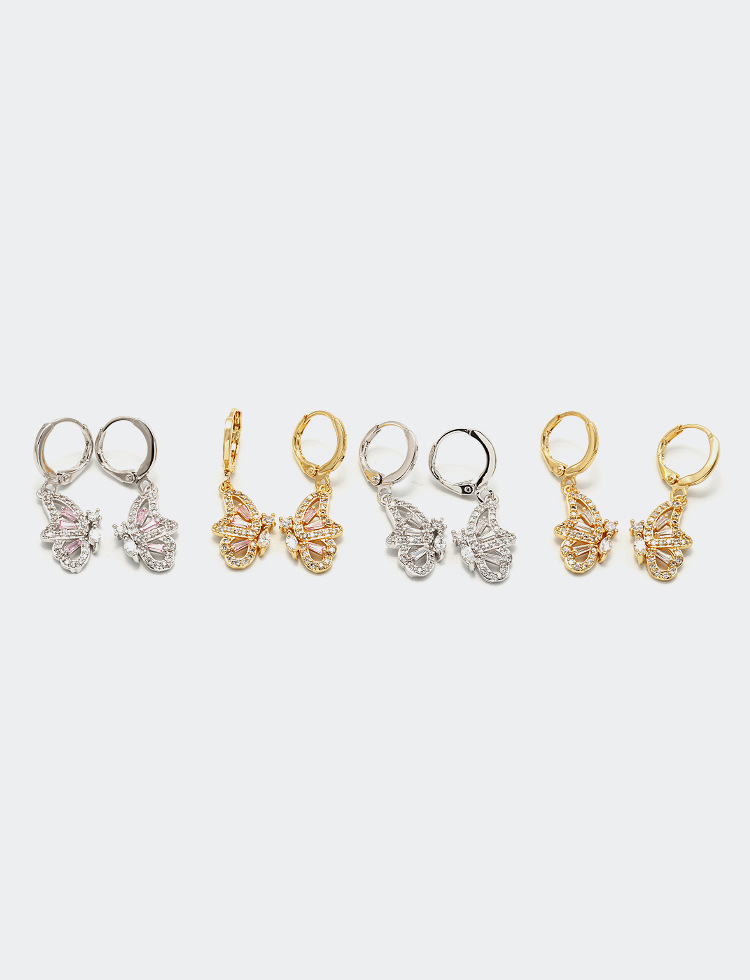 Fashion Simple Gold-plated Hollow Butterfly Wing Earrings display picture 6