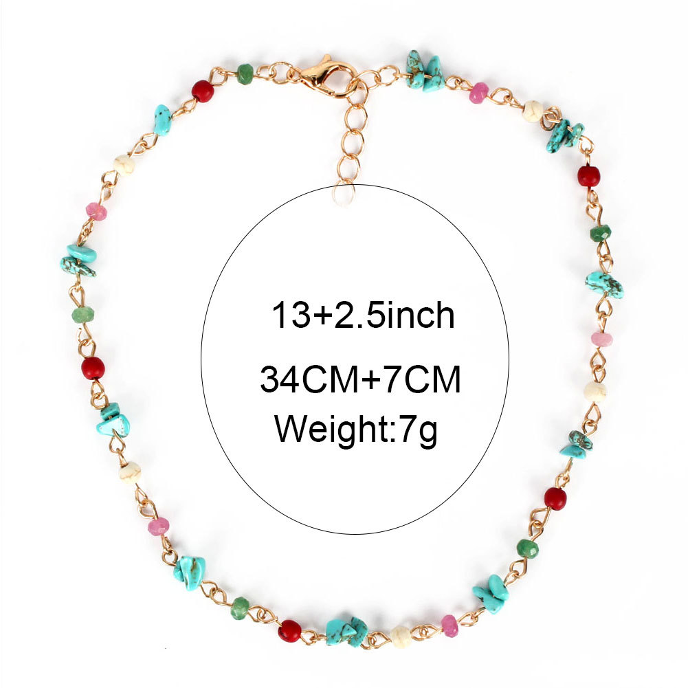 Simple Fashion All-match Colorful Gravel Retro Casual All-match Item Necklace For Women display picture 1