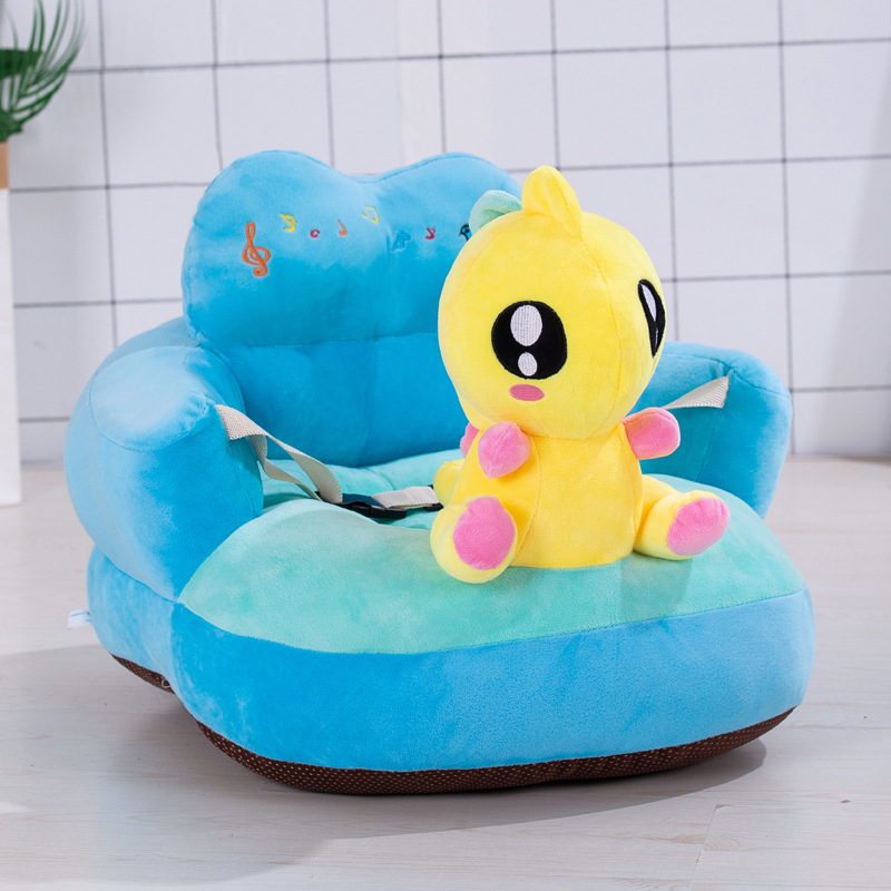 Al por mayor de los niños pequeño sofá asiento de dibujos animados bebé aprendizaje Silla de peluche de juguete bebé asiento de seguridad regalo de cumpleaños