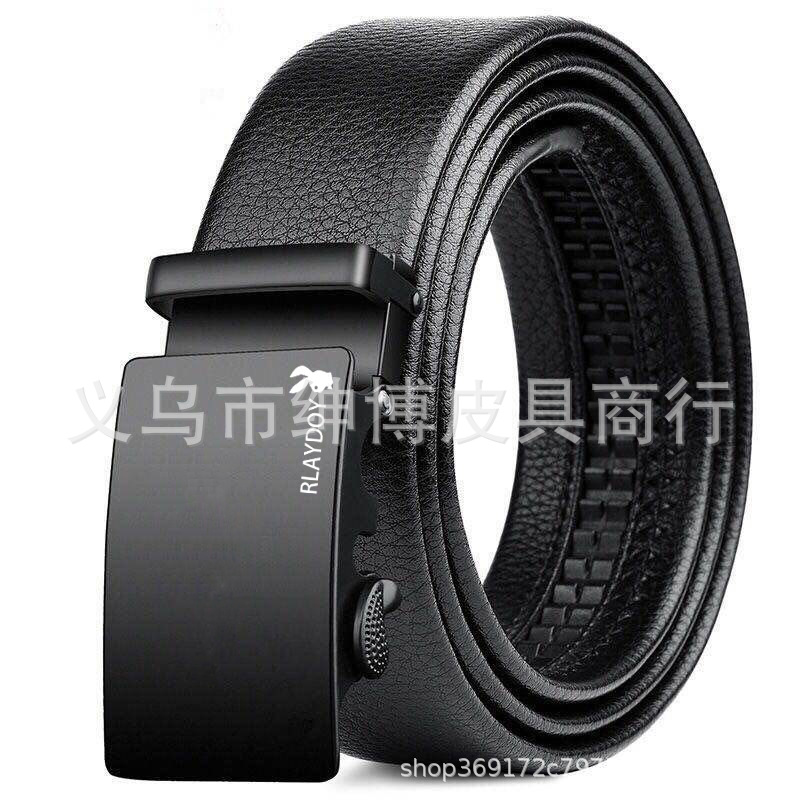 Young Man's Belt, Men's Wide Waistband, Versatile Automatic Buckle, Youth Business Fashion, Korean Style Casual Pants Belt 4