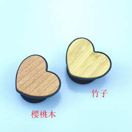 厂家销售实木气囊支架 心形木质指环扣支架可伸缩 支持图案