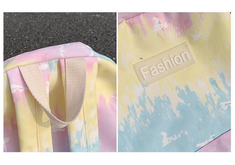 Schoolbag New Korean Fashion Gradient Color Tie-dye Girl Student Schoolbag Backpack Wholesale Nihaojewelry display picture 17