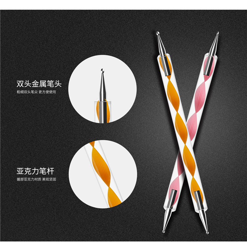 Clip de taladro de uñas transfronterizo traje de diamante 12 rejilla color diamante joyería taladro pluma pinzas de acero inoxidable conjunto de tres piezas