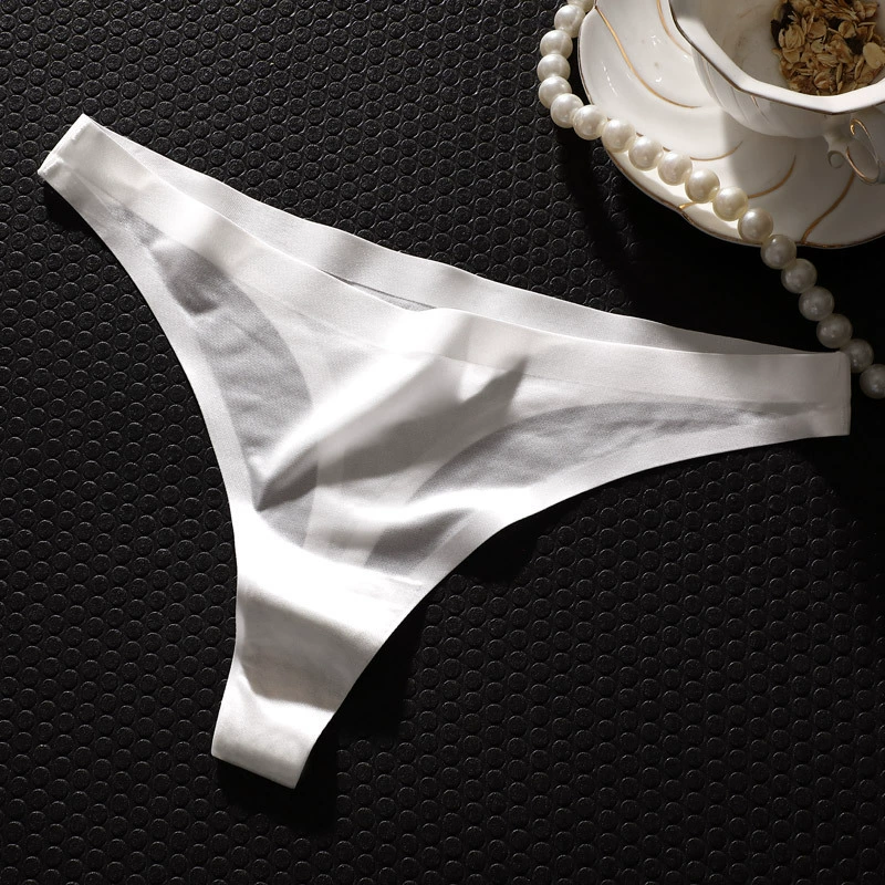 Ultra-thin silk panties women, plus size, European style, seamless low-waist