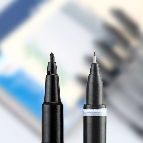 Black double-headed marker, water-soluble erasable double-headed lining pen, whiteboard large black ink marker