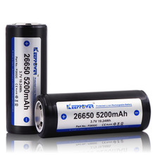 Keeppower 26650 5200mAh 3.7v手电筒电池 ICR26650