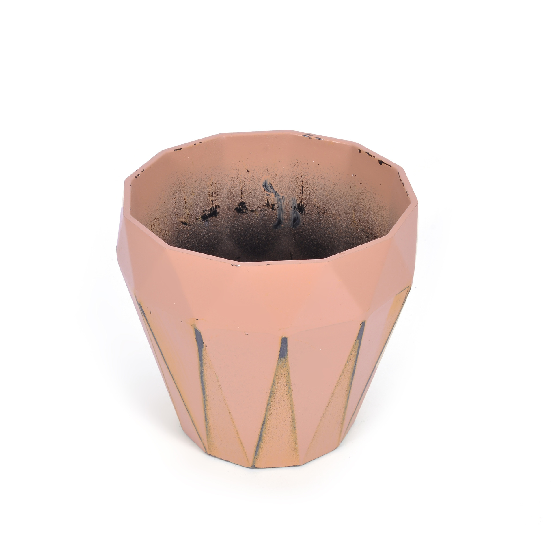 Factory direct sales of vintage effect rhomboid flower POTS, vintage and retro style plastic imitation porcelain succulent plant flower POTS detail image 3