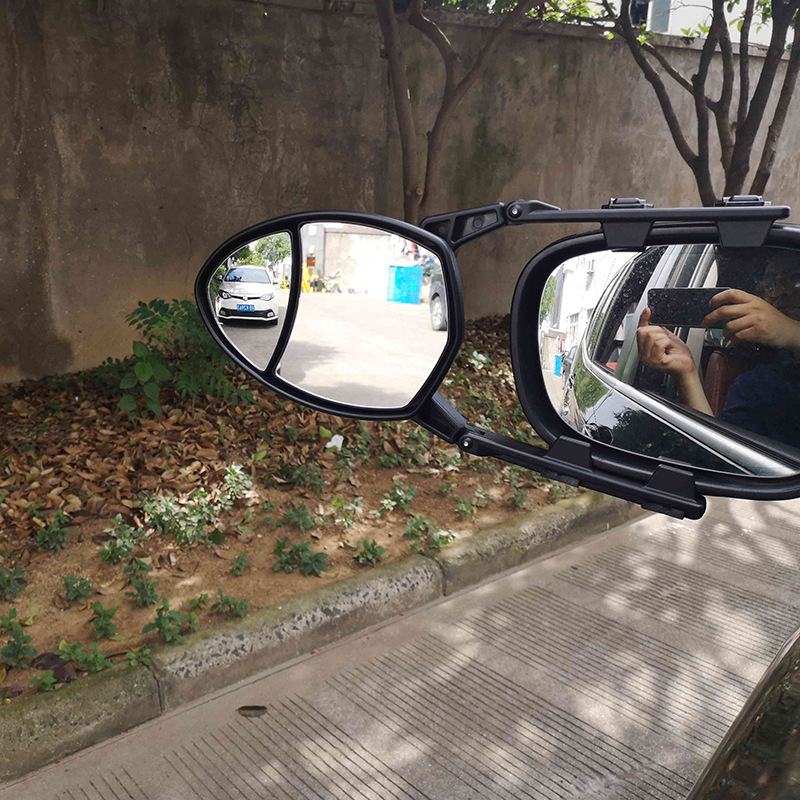 拖车后视镜房车延长加长后视镜倒车镜卡车外后视镜可调角度改装镜