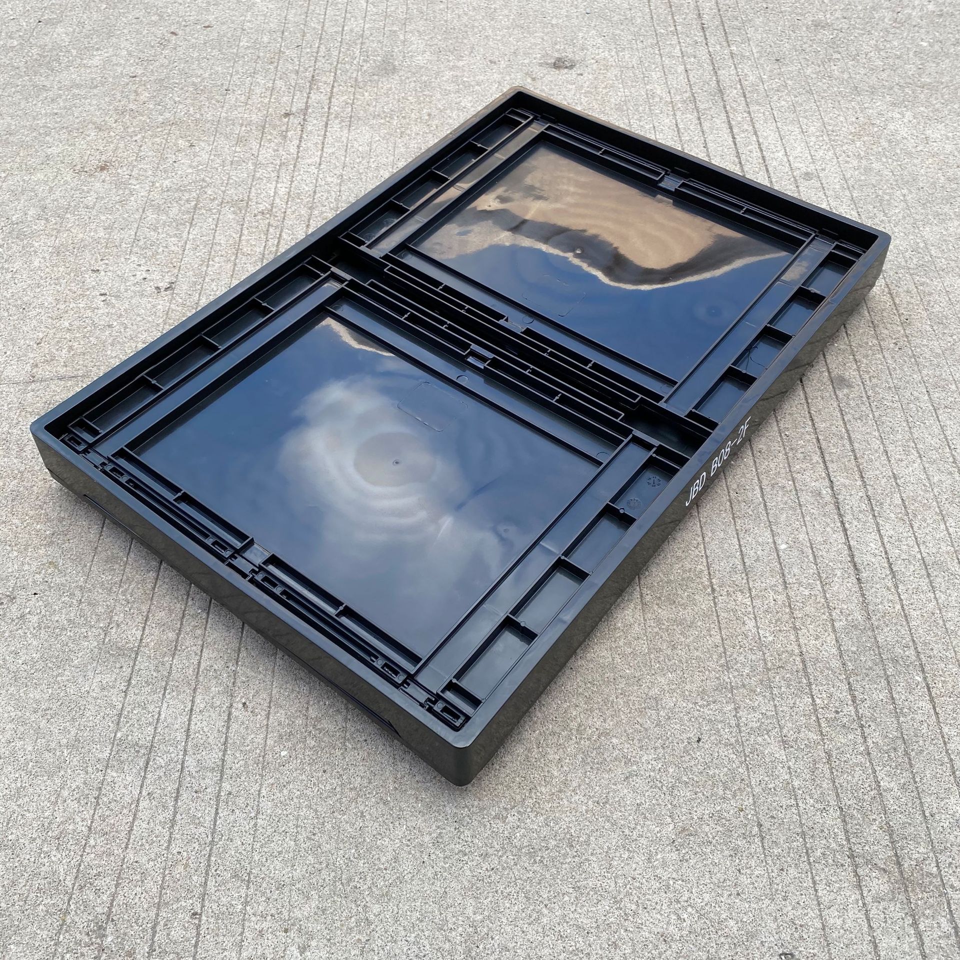 防静电折叠箱 541*366*325mm防静电塑料箱 收叠周转箱黑色折叠箱