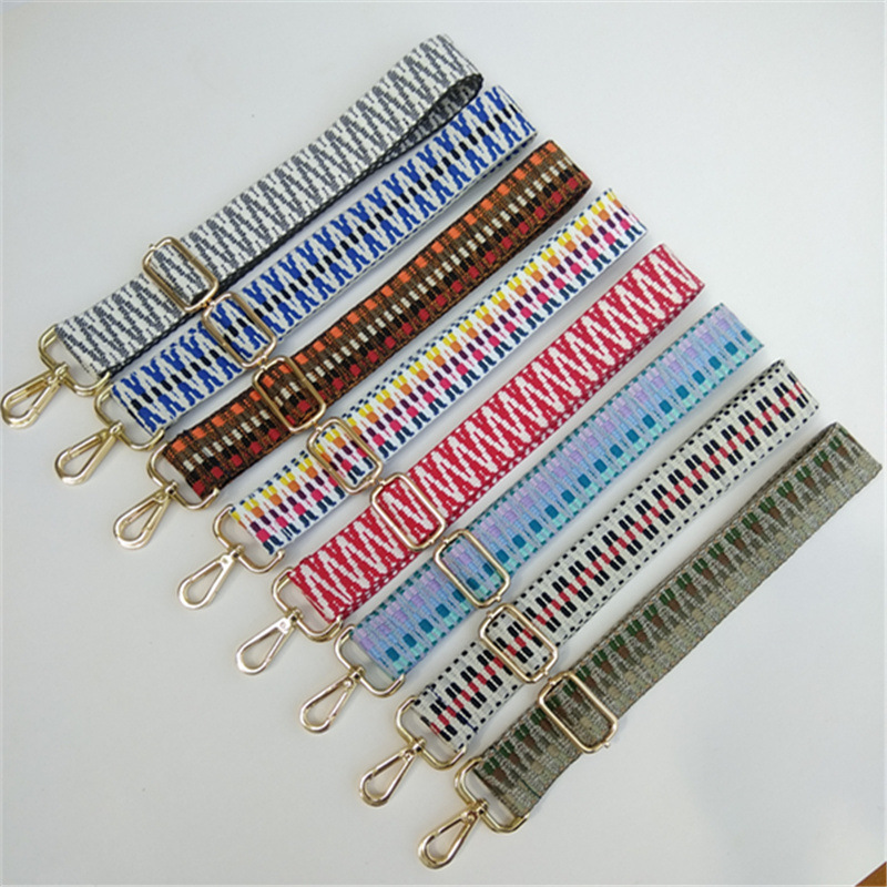 Women'S Gender Vintage Style Style New Color Woven Wide Shoulder Strap Bags Accessory Bag Strap Crossbody Bag Long Strap Strap Burden Relief Foreign Trade Shoulder Strap