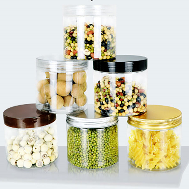 65口pet透明密封塑料花茶瓶圆形蜂蜜罐 面条桶85口广口包装瓶